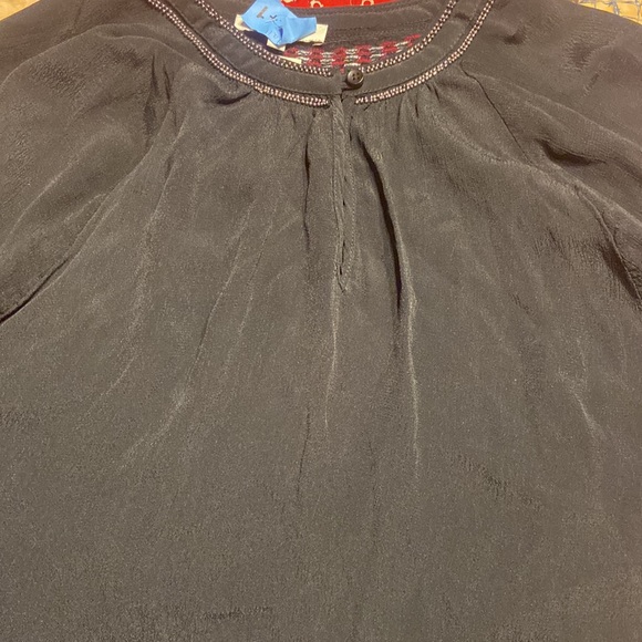 Black MM Vintage Top Sheer Women’s Small - Picture 4 of 5